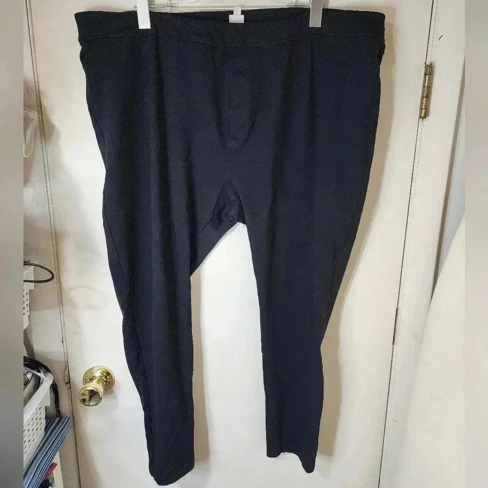 Piphany Black Ponte Pull-On Plus Size 3x Black Pants